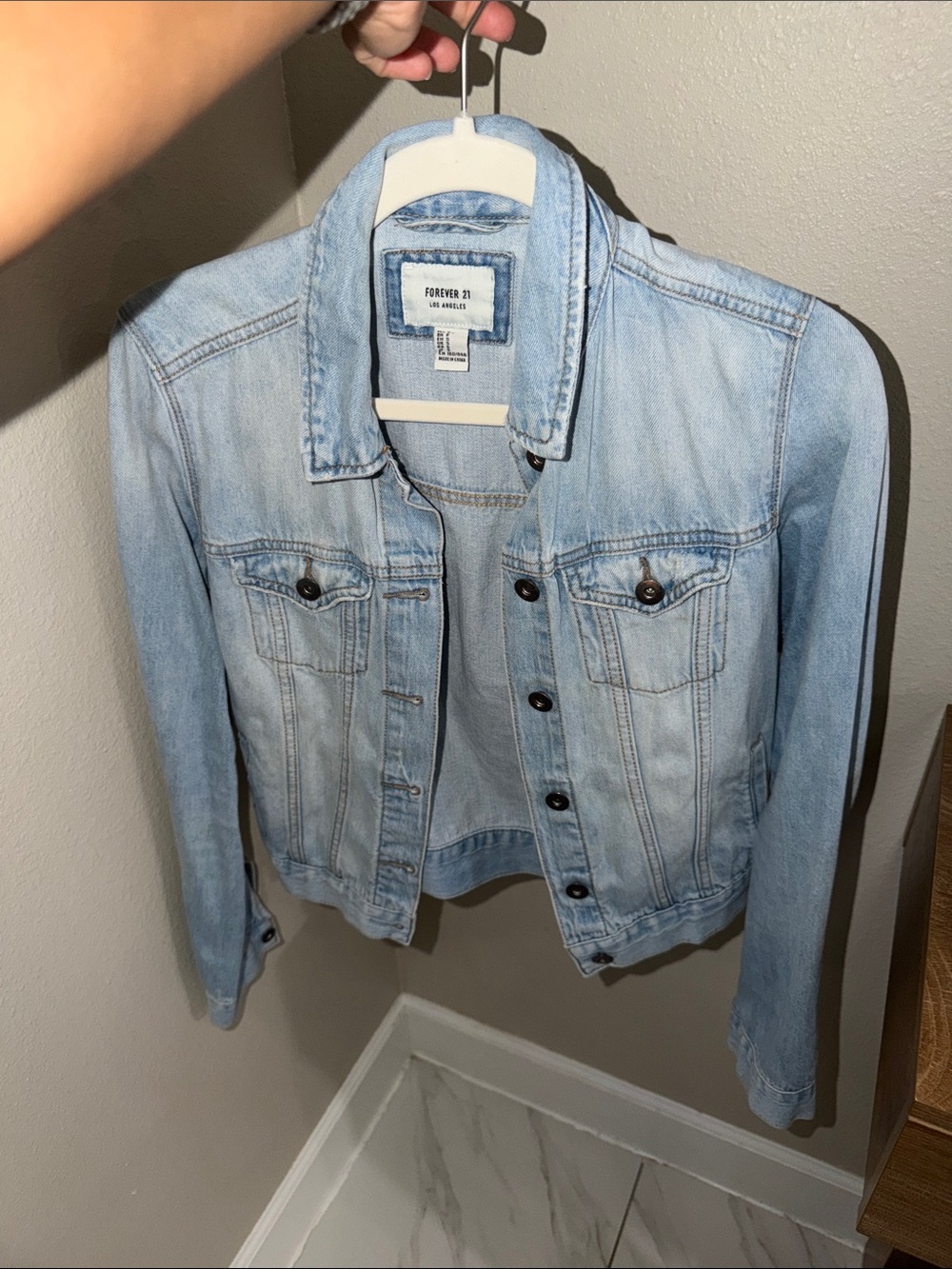 Forever 21 Classic Light Wash Denim Jacket